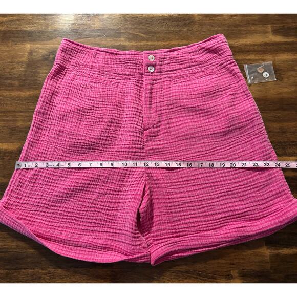 Soft Surroundings Women’s Large Shorts 5.5" Inseam Cotton Gauze Cuffed High Rise - Picture 9 of 12